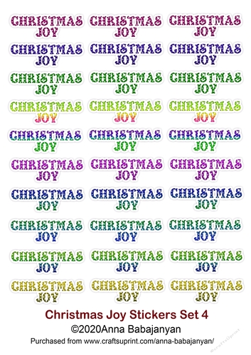 Christmas Joy Stickers Set 4