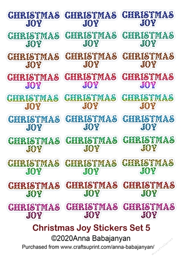 Christmas Joy Stickers Set 5