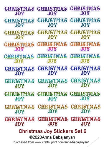 Christmas Joy Stickers Set 6