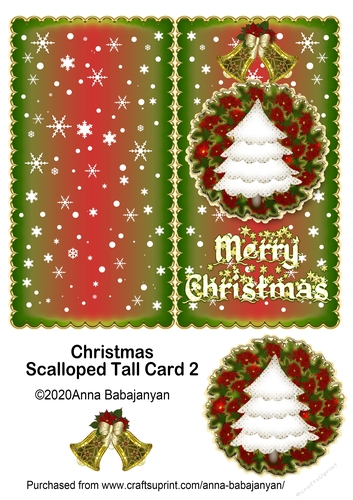 Christmas Scalloped Tall Card 2