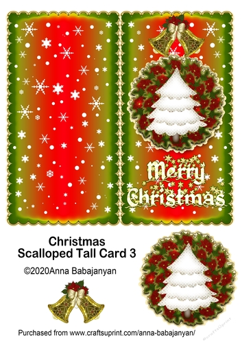 Christmas Scalloped Tall Card 3