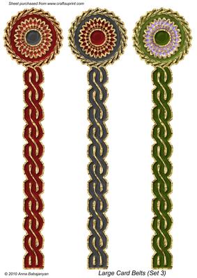 Large Card Belts (set 3)