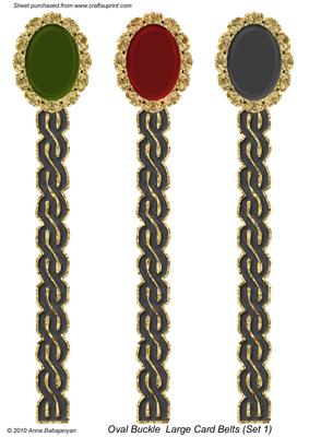 Oval Buckle Large Card Belts (set 1)