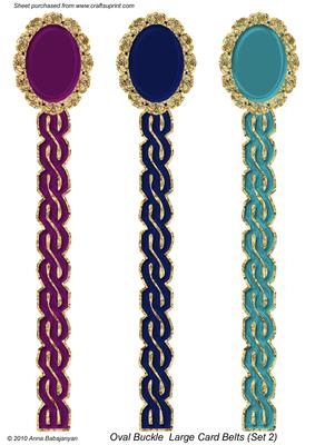 Oval Buckle Large Card Belts (set 2)