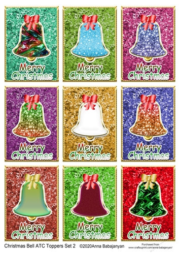 Christmas Bell ATC Toppers Set 2