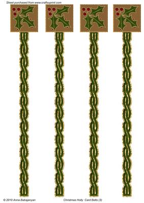 Christmas Holly Card Belts (3)