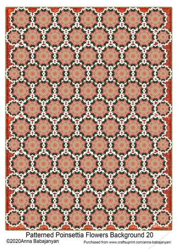 Patterned Poinsettia Flowers Background 20