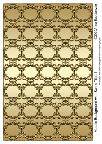 Metallic Background with Swirls Tiles 1