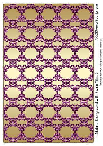 Metallic Background with Swirls Tiles 2