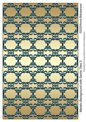 Metallic Background with Swirls Tiles 3