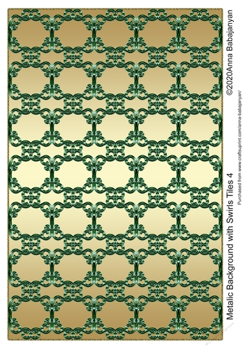 Metallic Background with Swirls Tiles 4