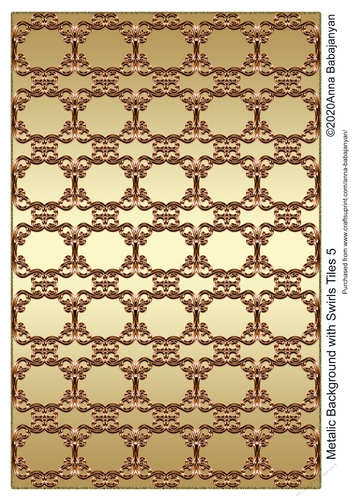Metallic Background with Swirls Tiles 5