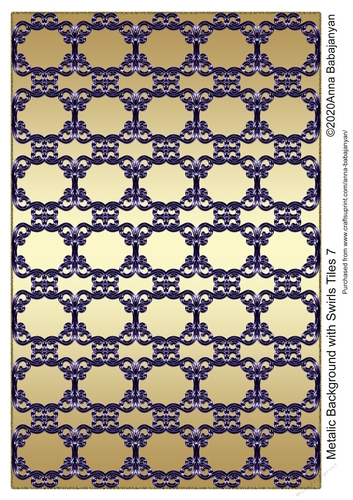 Metallic Background with Swirls Tiles 7