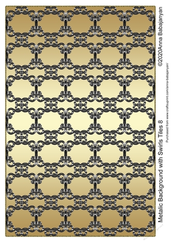 Metallic Background with Swirls Tiles 8