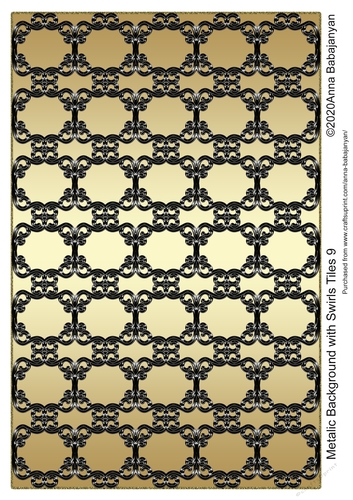 Metallic Background with Swirls Tiles 9