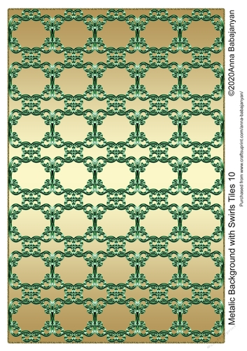 Metallic Background with Swirls Tiles 10