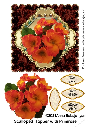 Scalloped Topper with Primrose