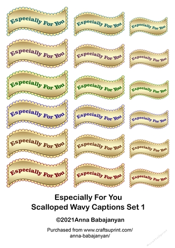 Especially For You Scalloped Wavy Captions Set 1