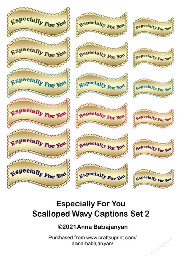 Especially For You Scalloped Wavy Captions Set 2