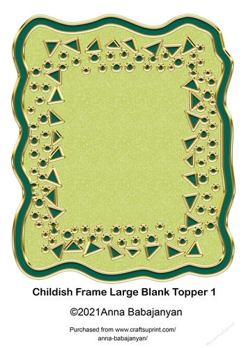 Childish Frame Large Blank Topper 1