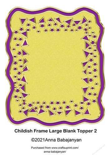 Childish Frame Large Blank Topper 2