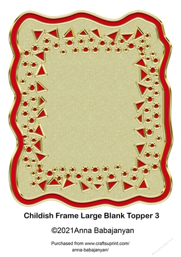 Childish Frame Large Blank Topper 3