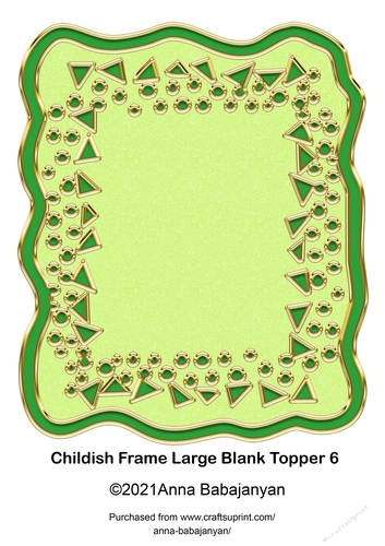 Childish Frame Large Blank Topper 6