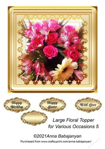 Large Floral Topper for Various Occasions 5