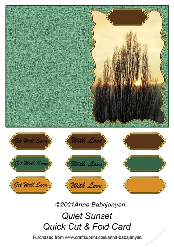 Quiet Sunset Quick Cut & Fold Card