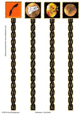 Halloween Card Belts