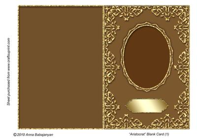 Aristocrat Blank Card 1
