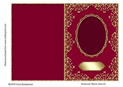 Aristocrat Blank Card 2