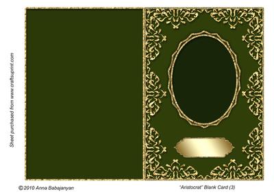 Aristocrat Blank Card 3
