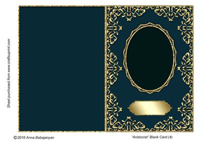 Aristocrat Blank Card 4