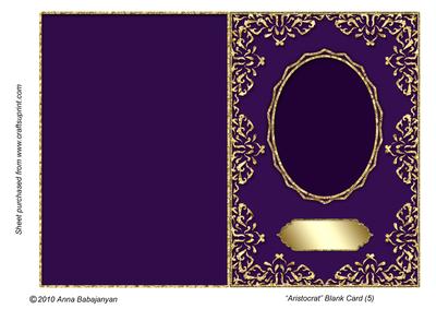 Aristocrat Blank Card 5