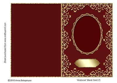 Aristocrat Blank Card 7
