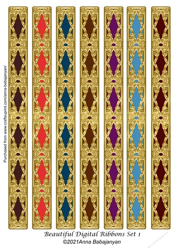 Beautiful Digital Ribbons Set 1