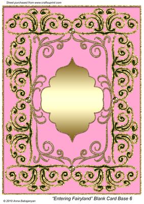 Entering Fairyland Blank Card Base 6