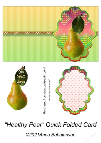Healthy Pear Quick Folded Card