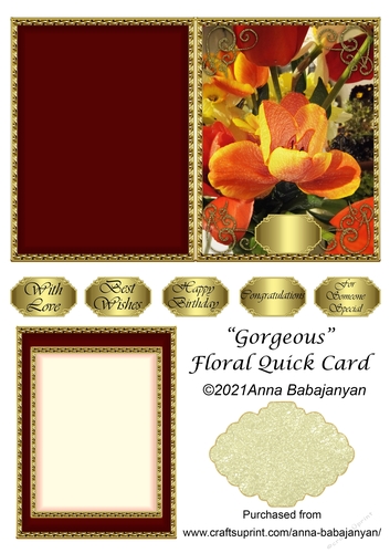Gorgeous Floral Quick Card