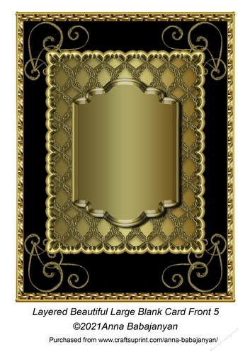 Layered Beautiful Large Blank Card Front 5