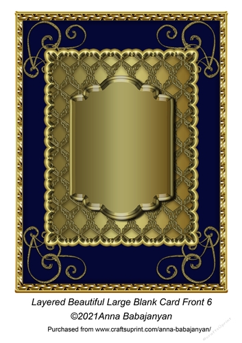 Layered Beautiful Large Blank Card Front 6