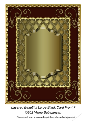 Layered Beautiful Large Blank Card Front 7