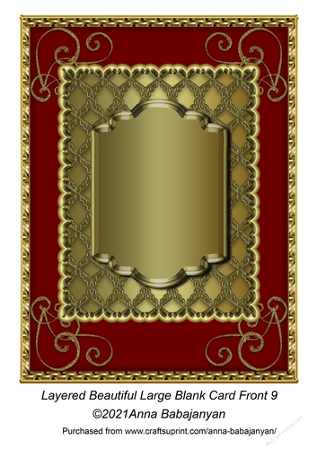 Layered Beautiful Large Blank Card Front 9