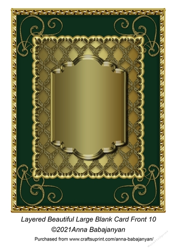 Layered Beautiful Large Blank Card Front 10