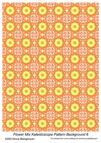 Flower Mix Kaleidoscope Patter Background 6