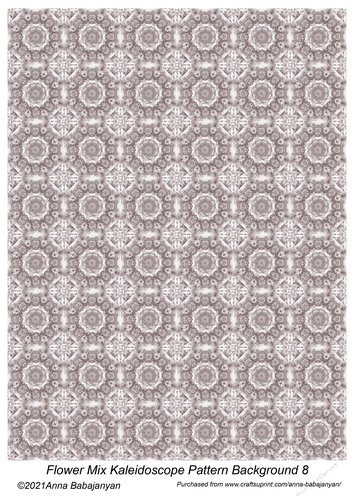 Flower Mix Kaleidoscope Patter Background 8