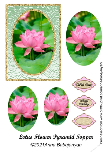 Lotus Flower Pyramid Topper
