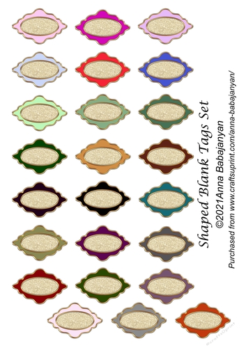 Shaped Blank Tags Set