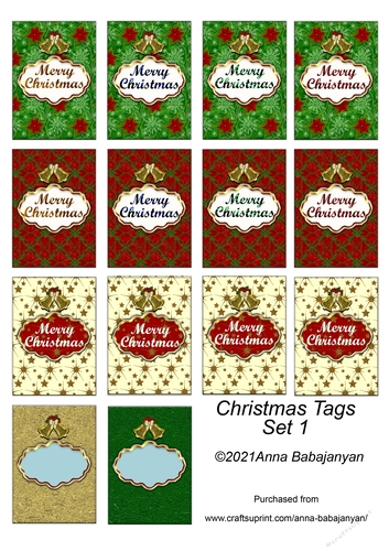 Christmas Tags Set 1